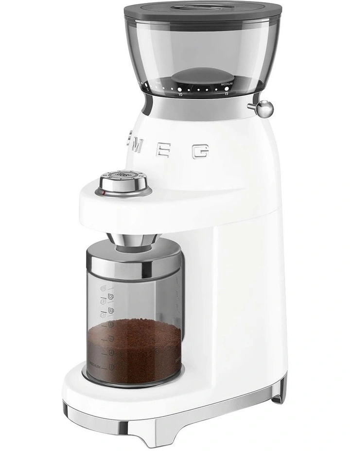 50's Style Retro Coffee Grinder CGF03WHAU in White image 3