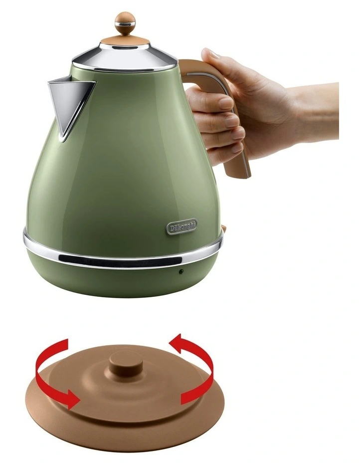 Icona Vintage Breakfast Kettle KBO2001.VGR + CTO2003.VGR Pack in Green image 3