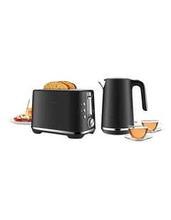The Brunch Duo Toaster And Kettle LKT682MTB2IAN1 in Matte Black
