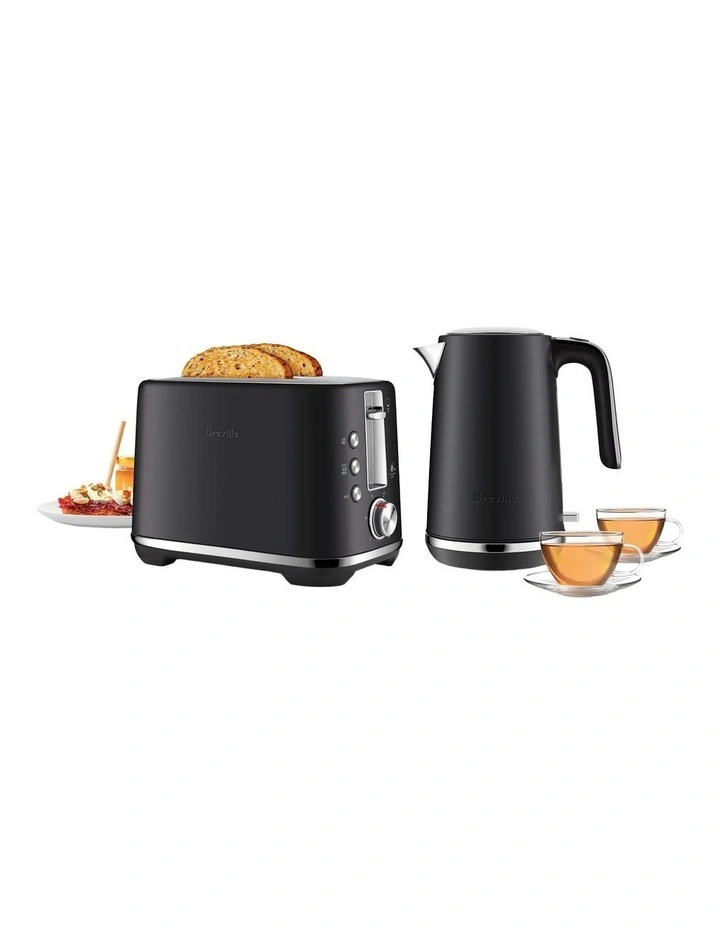 The Brunch Duo Toaster And Kettle LKT682MTB2IAN1 in Matte Black image 1