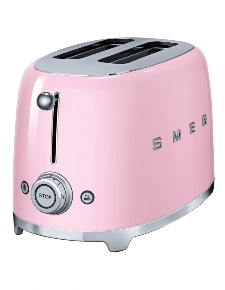 50's Style 2 Slice Toaster in Pastel Pink TSF01PKAU image 2