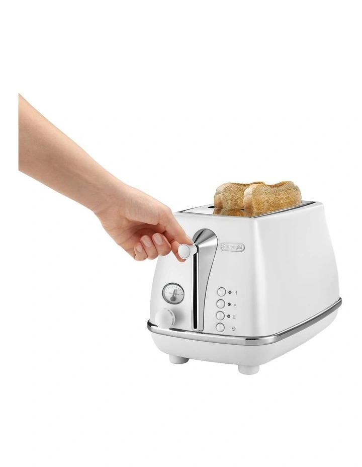 Icona Capitals 2 Slice Toaster CTOC2003IW in Helsinki White image 3