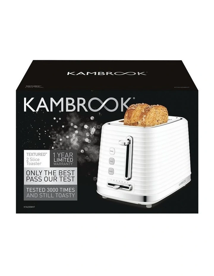 KTA220WHT2IAN1 Textured 2 Slice Toaster in White image 3