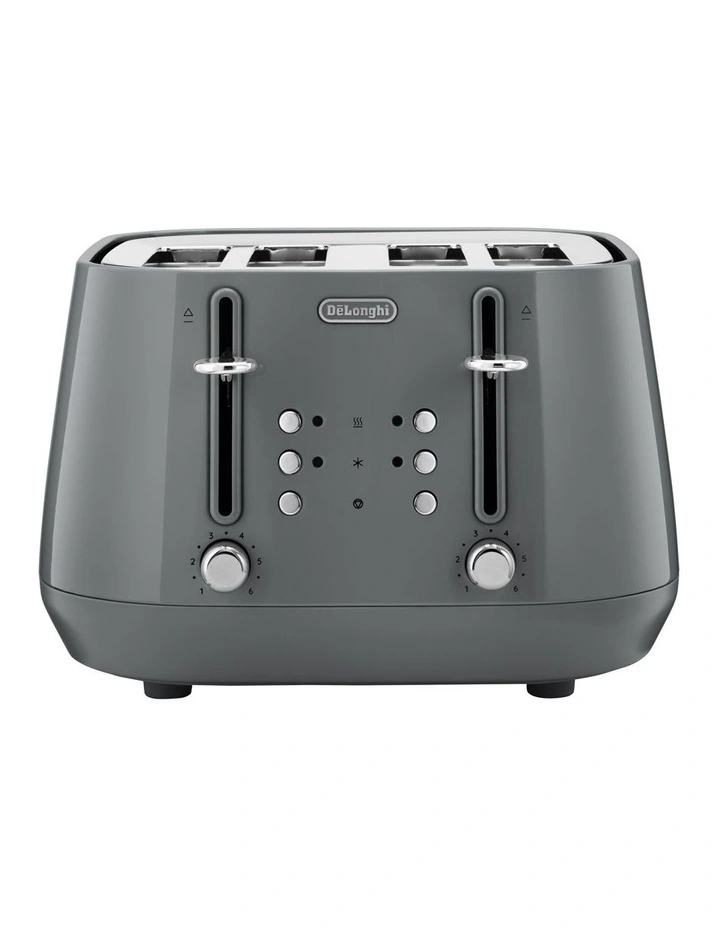 Eclettica 4 Slice Toaster in Graceful Grey CTY4003G image 1