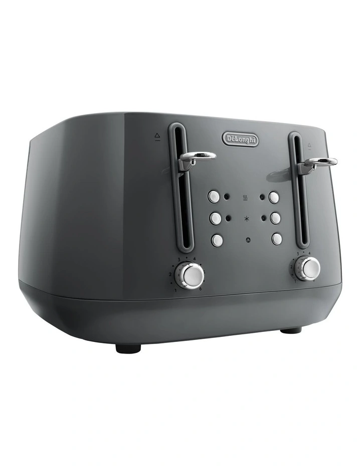 Eclettica 4 Slice Toaster in Graceful Grey CTY4003G image 3