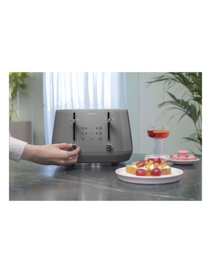 Eclettica 4 Slice Toaster in Graceful Grey CTY4003G image 5