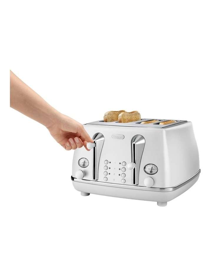 Icona Capitals 4 Slice Toaster (CTOC4003.IW) in Helsinki White image 4