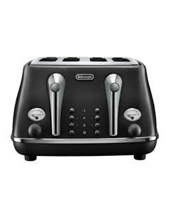 Icona Capitals 4 Slice Toaster (CTOC4003.BK) in Edinburgh Black