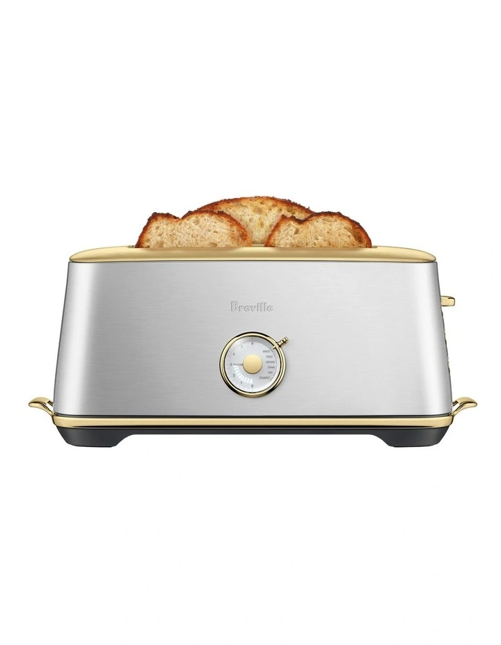 The Toast Select Luxe 4 Slice Long Slot in Brushed Stainless Steel Brass BTA740BSB2IAN1 image 1