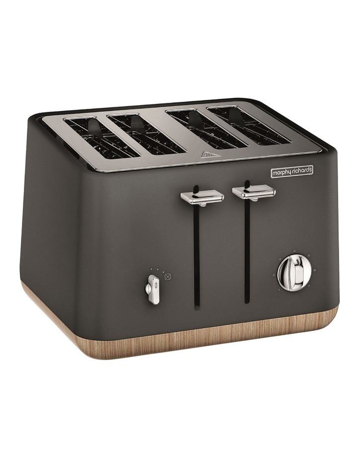 Morphy Richards Scandi Aspects Wood 4 slice toasterTitanium 240006