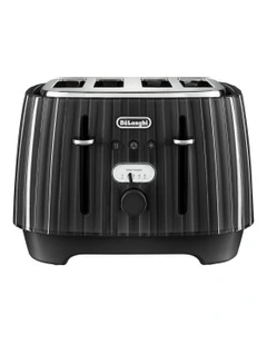 Ballerina 4 Slice Toaster in Furnace Black CTD4003BK
