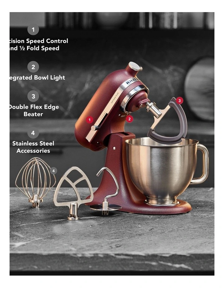 KitchenAid Artisan Plus Tilt-Head Stand Mixer Sun Dried Tomato in 5KSM50PKVASO image 7