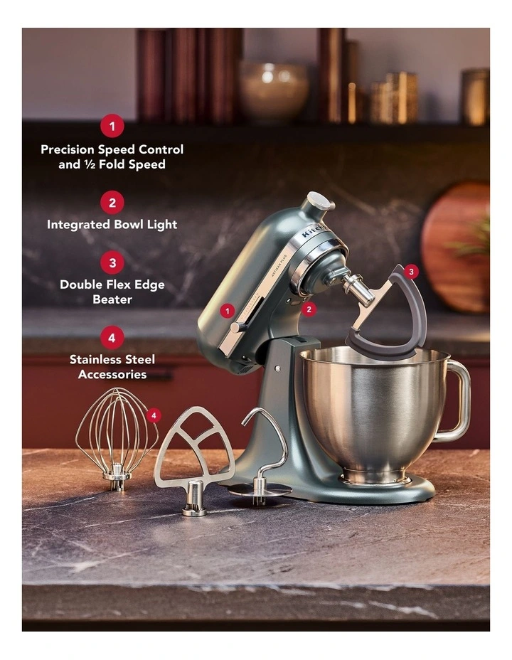 KitchenAid Artisan Plus Tilt-Head Stand Mixer in Juniper 5KSM50PKVAJP image 5
