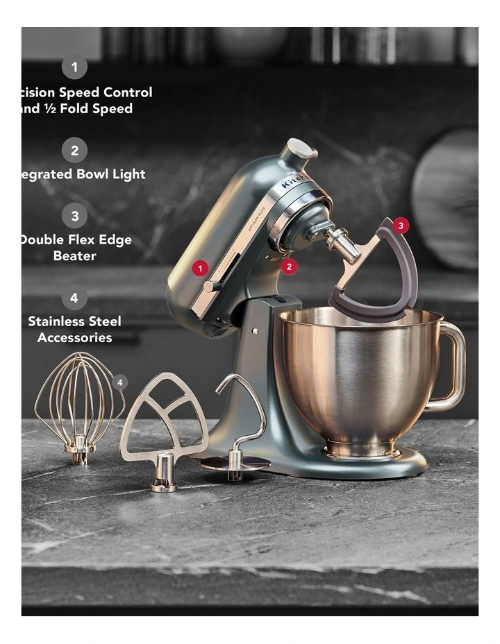 KitchenAid Artisan Plus Tilt-Head Stand Mixer in Juniper 5KSM50PKVAJP image 7