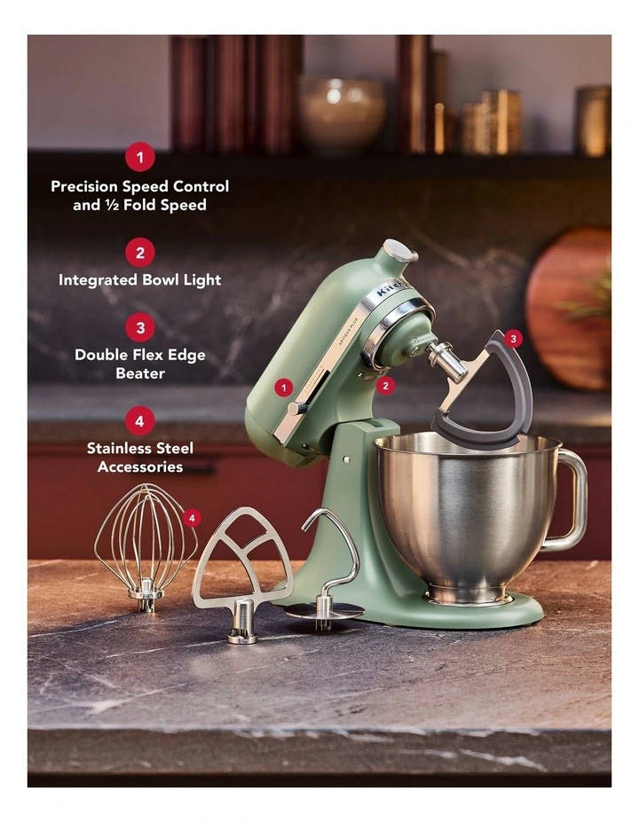 KitchenAid Artisan Plus Tilt-Head Stand Mixer in Cardamom 5KSM50PKVADC image 7