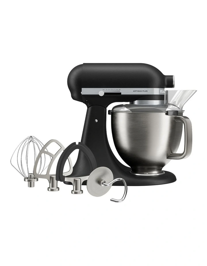 KitchenAid Artisan Plus Tilt-Head Stand Mixer in Matte Black 5KSM50PKVABM image 1