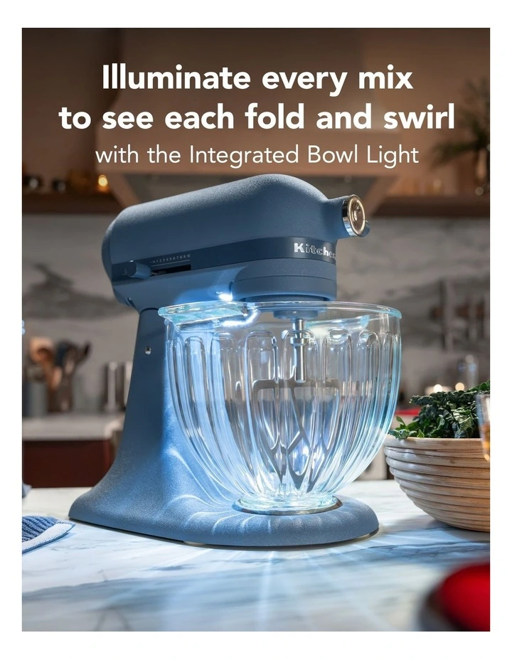 KitchenAid Design Series Luminaire Tilt-Head Stand Mixer in Blue Peppercorn 5KSM50GSVABP image 4