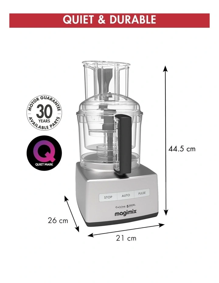Food Processor 5200XL in Matt Chrome image 3