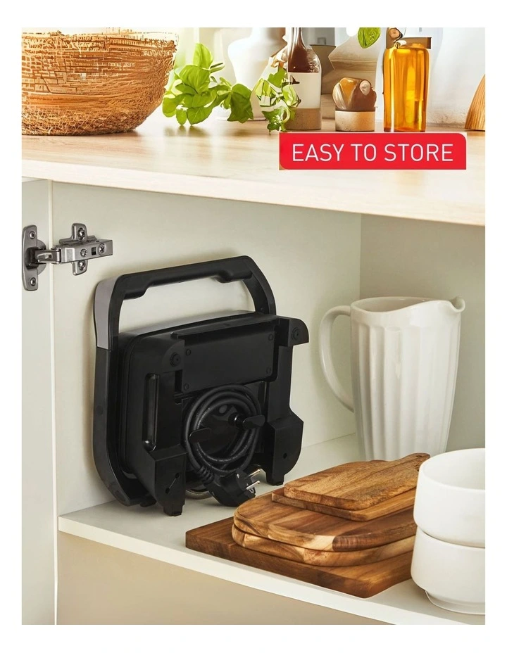 Inicio Compact Sandwich Press 2 Slice GC27A8 image 4