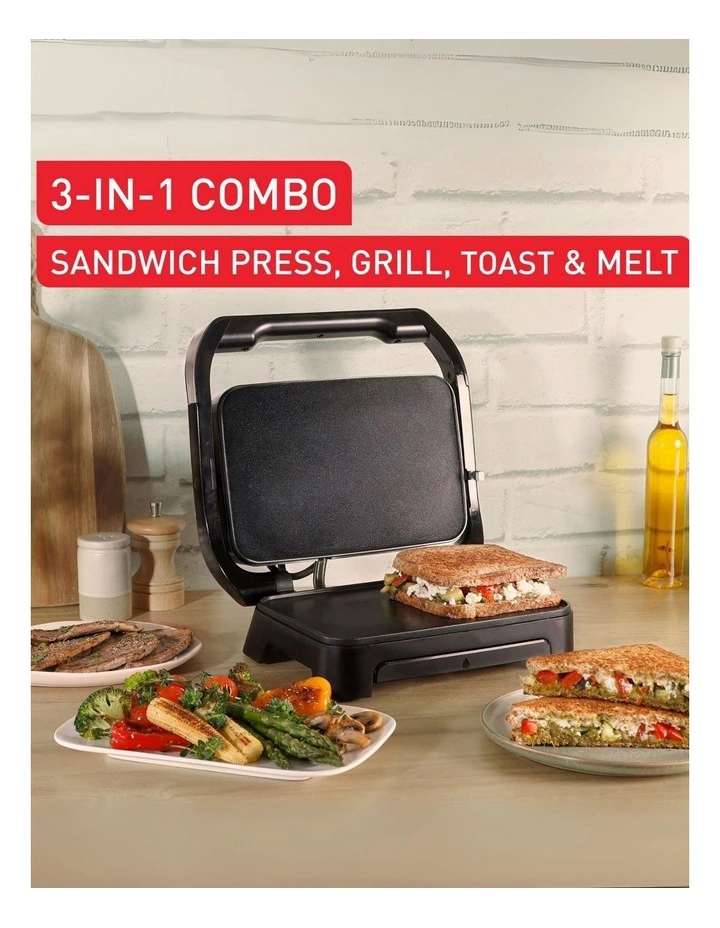 Inicio Compact Sandwich Press 2 Slice GC27A8 image 6