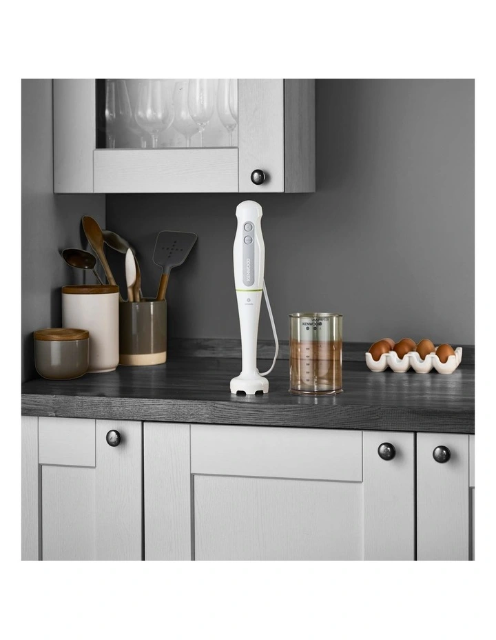 Triblade Hand Blender with Beaker in White/Green HDP101WG image 3