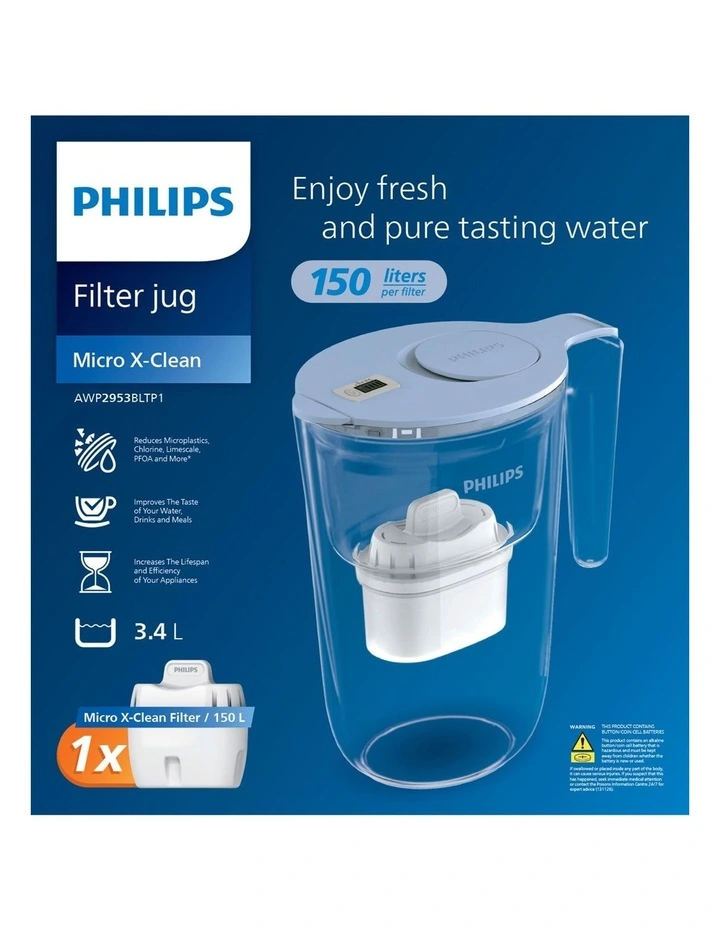 Water Filter Jug 3.4L in Blue (AWP2953BLTP1/79) image 2