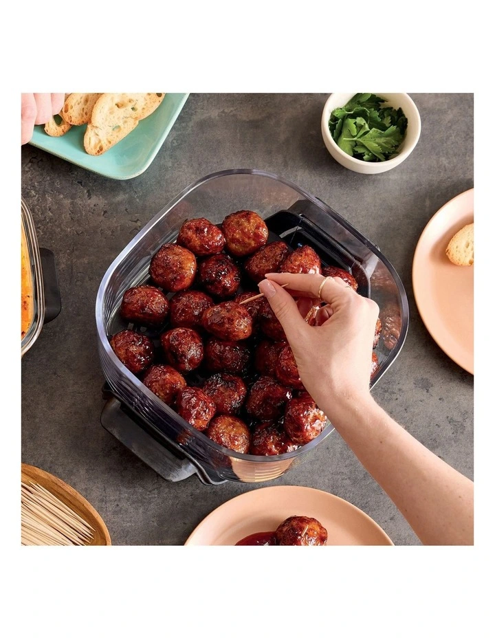 Clean Crisp Glass Container Pack 2.3L XSKSFNMEDANZ in Clear image 3