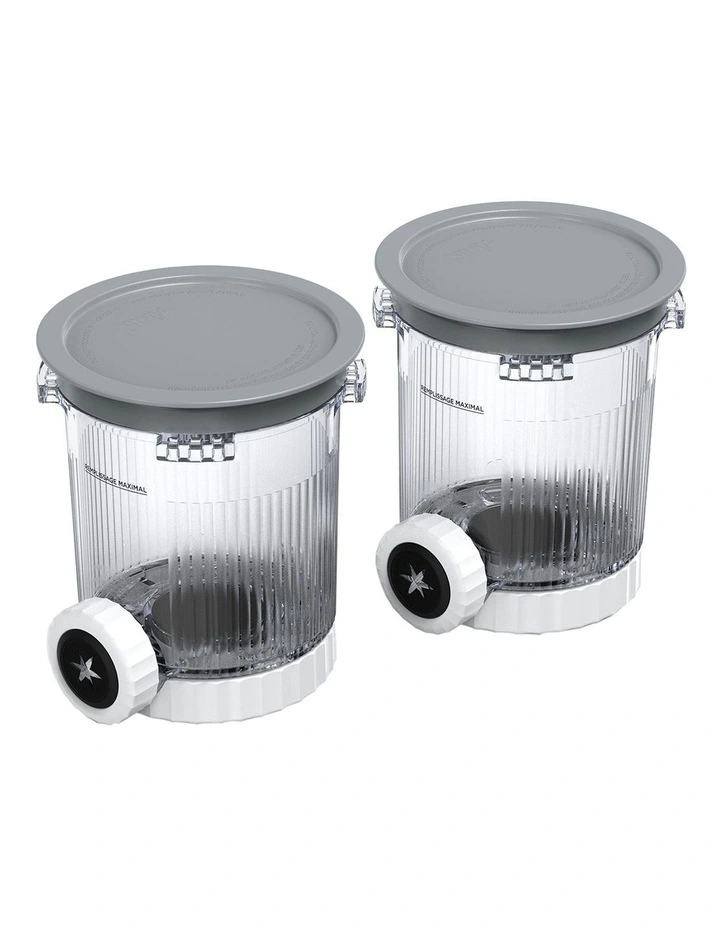 Swirl™ by Creami® Tubs And Lids 2-Pack XSK7PNTLD2ANZ in White image 1