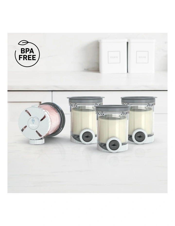 Swirl™ by Creami® Tubs And Lids 4-Pack XSK7PNTLD4ANZ in White image 2