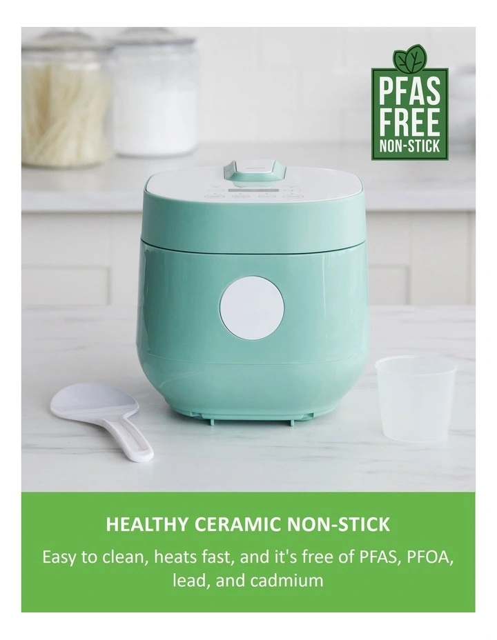Rice Cooker Turquoise PFAS-free coating 1.2L image 2