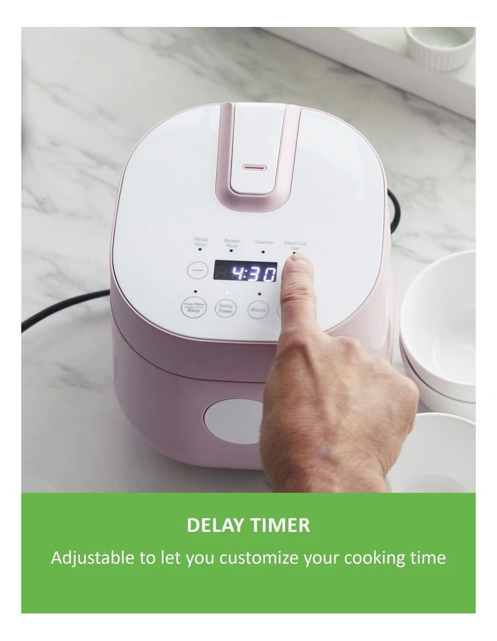 Rice Cooker Pink PFAS-free coating in 1.2L image 5