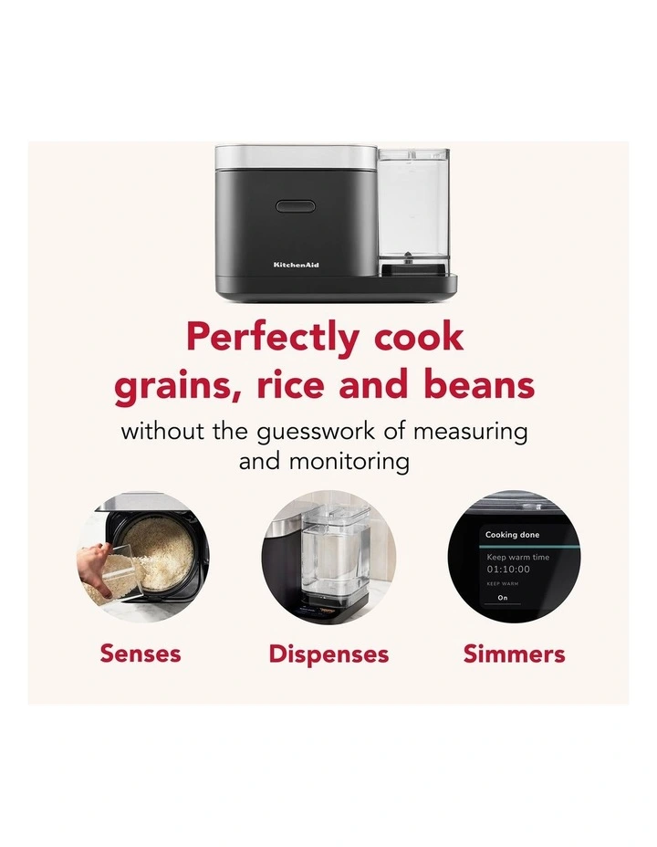 KitchenAid Grain & Rice Cooker Black Matte 5KGC3155ABM image 5