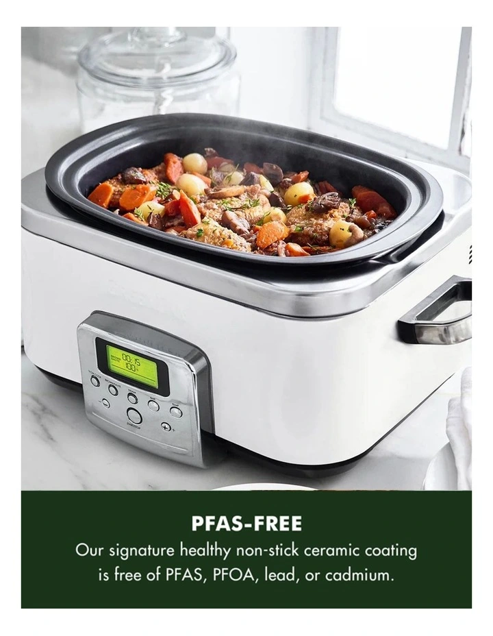 Elite Slow Cooker 6L in Cloud Cream PFAS-free coating image 2