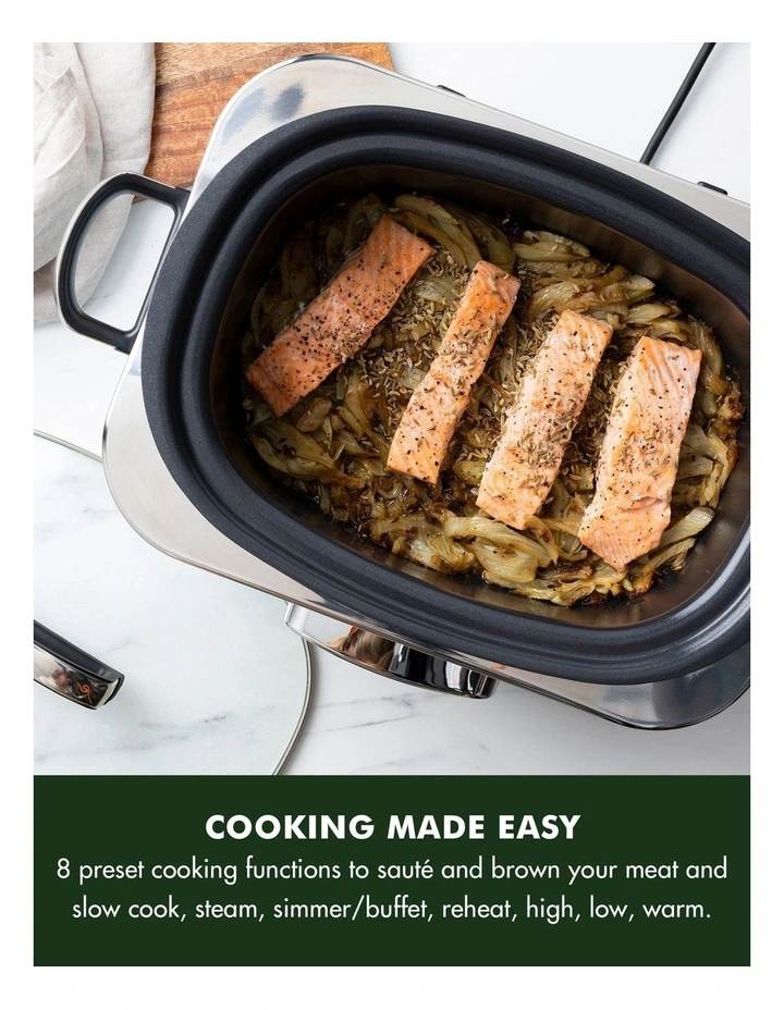 Elite Slow Cooker 6L in Cloud Cream PFAS-free coating image 3