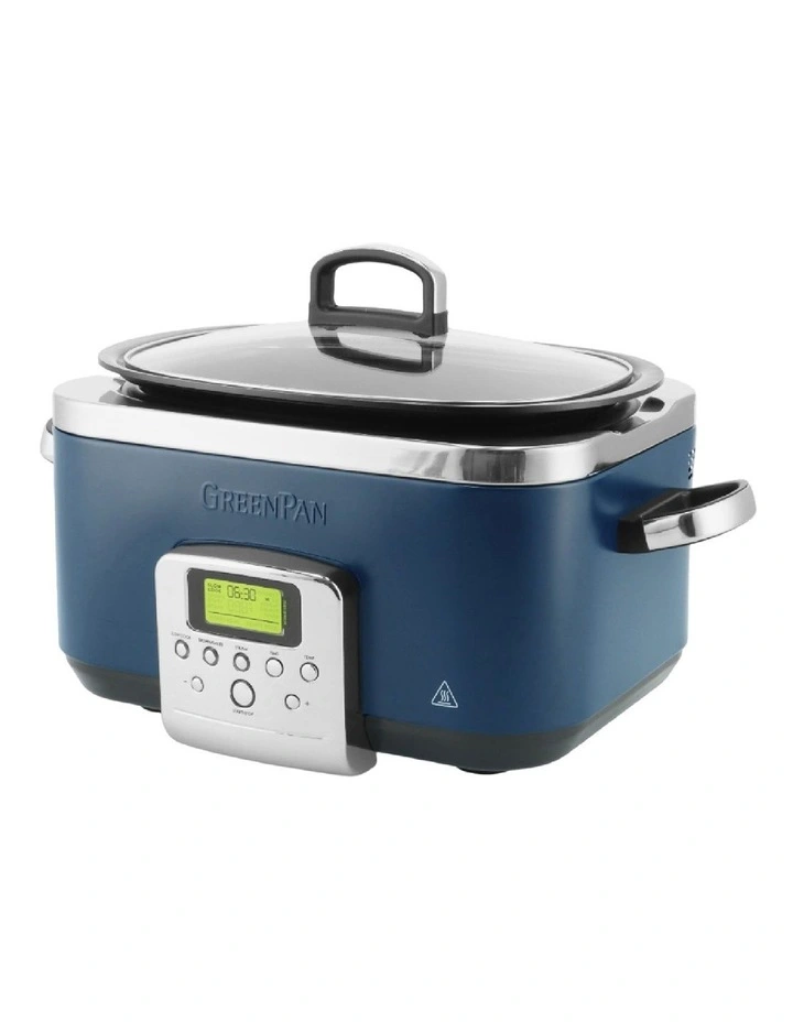 Elite Slow Cooker 6L Oxford Blue PFAS-free coating in Oxford Blue image 1