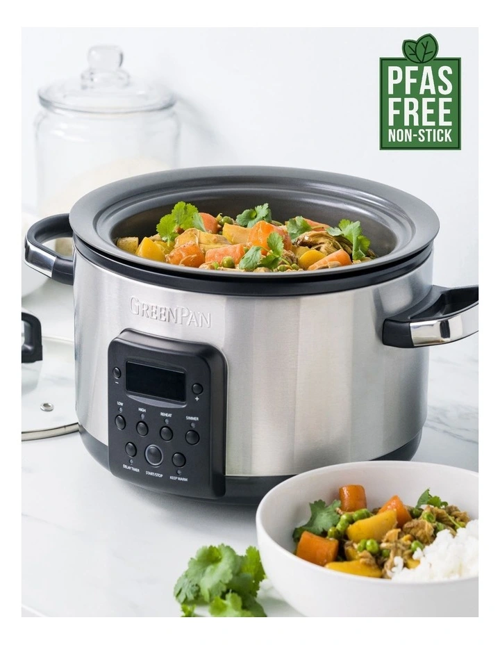 Bistro Slow Cooker Stainless Steel PFAS-free coating image 2