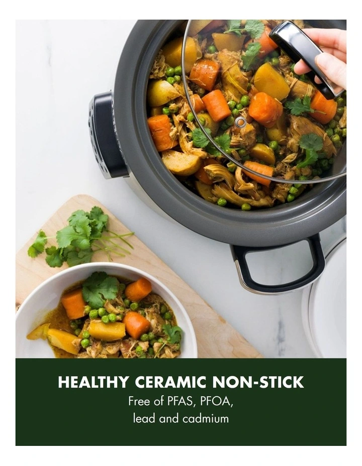 Bistro Slow Cooker Stainless Steel PFAS-free coating image 3