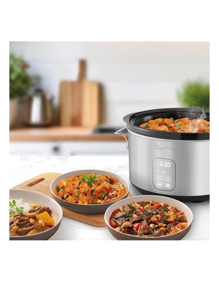 The EasySet 6L Slow Cooker in Brushed Stainless Steel LSC460BSS2IAN1 image 2