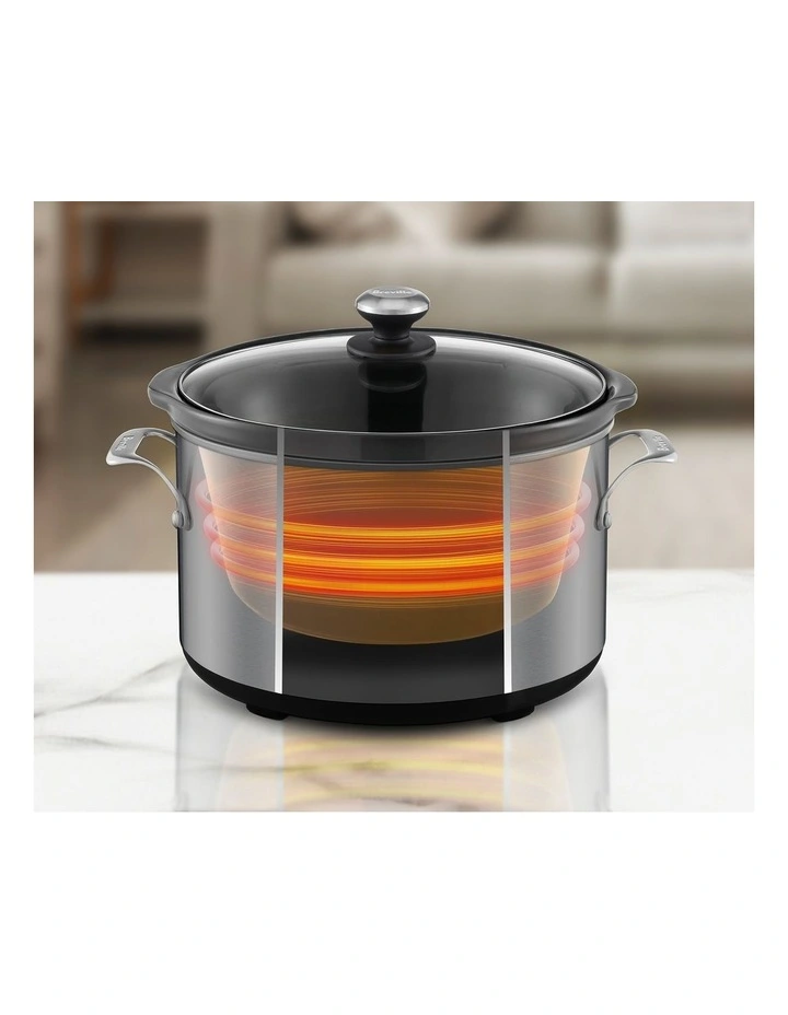 The EasySet 6L Slow Cooker in Brushed Stainless Steel LSC460BSS2IAN1 image 6