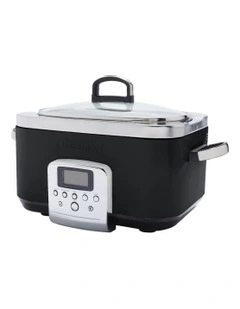 Elite Slow Cooker 6L in Black PFAS-free ceramic non-stick in Black