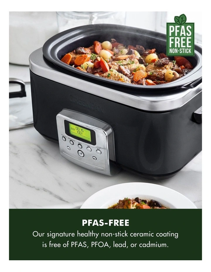 Elite Slow Cooker 6L in Black PFAS-free ceramic non-stick in Black image 2