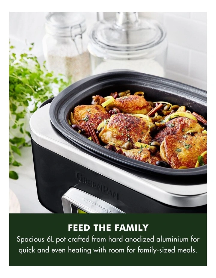 Elite Slow Cooker 6L in Black PFAS-free ceramic non-stick in Black image 5