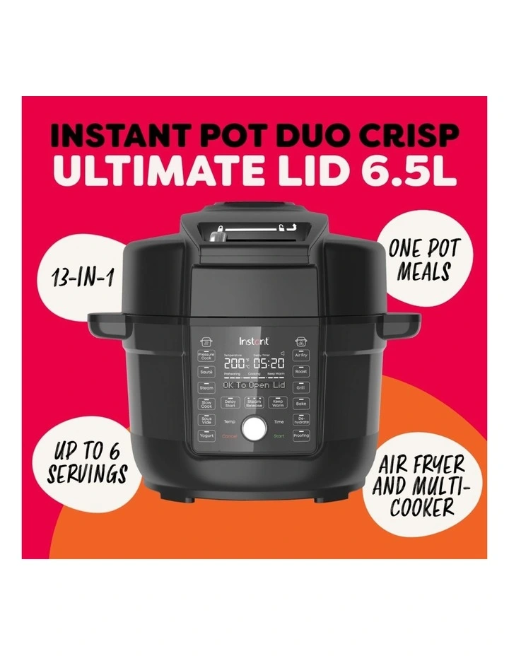 Duo Crisp 6.5L Air Fryer & Multi Cooker with Ultimate Lid 140-0060-01-AU image 2