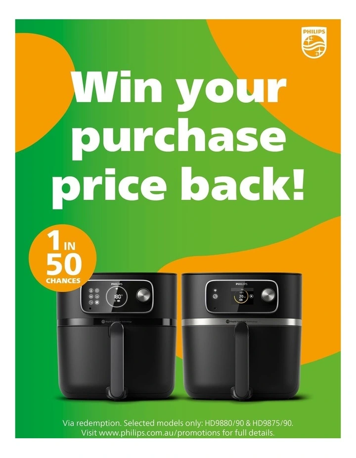 Philips 7000 Series Connected Airfryer XXXL with Probe in Black HD9880