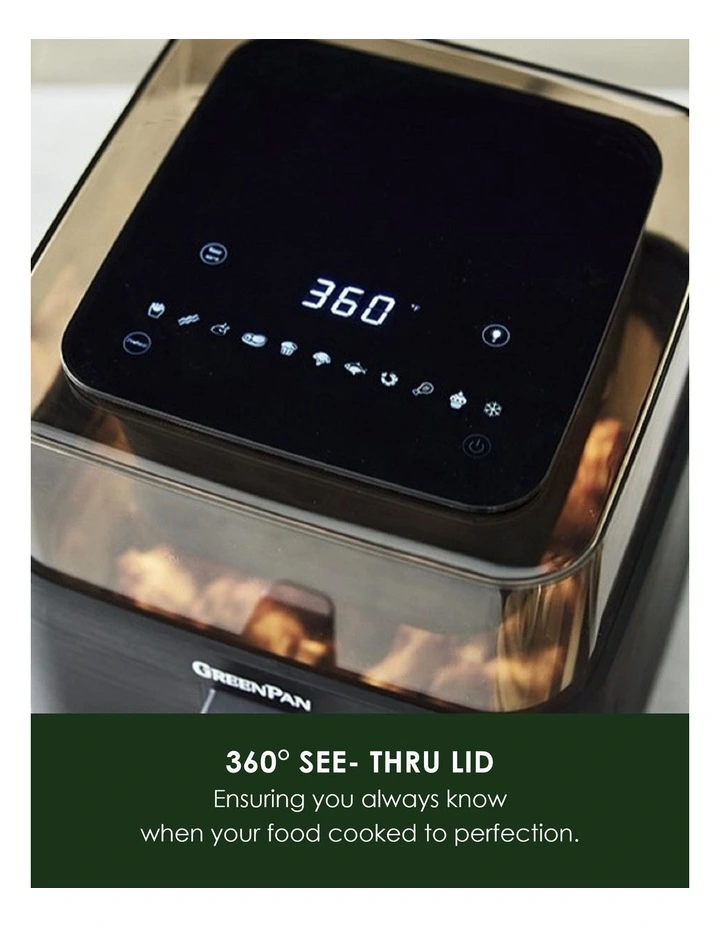 Bistro Air Fryer with See-Through Lid 6.5L in Black PFAS-free coating image 3