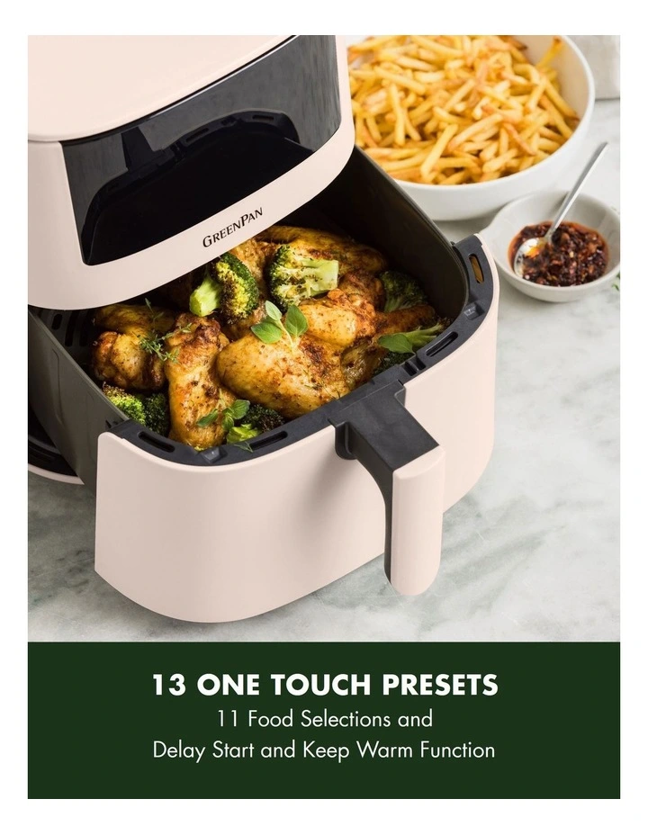 Bistro Air Fryer 1 basket 7.2L in Peach PFAS-free coating image 4