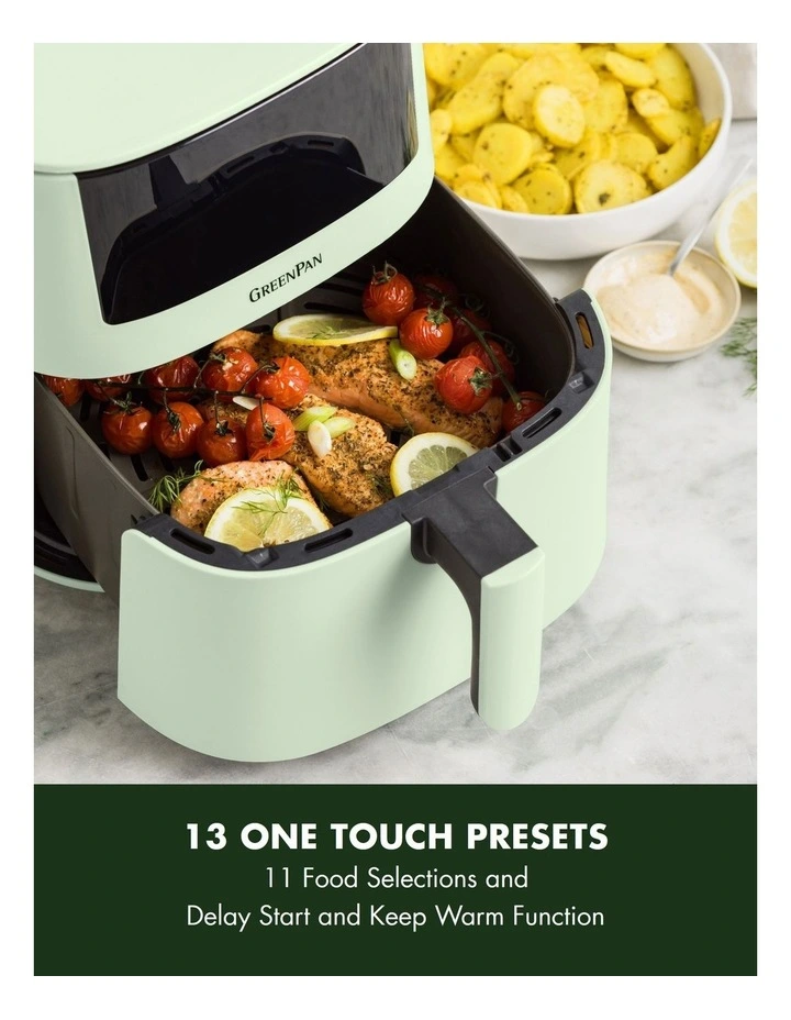 Bistro Airfryer 1 Basket 7.2L In Mint Green Pfas-Free Coating image 4
