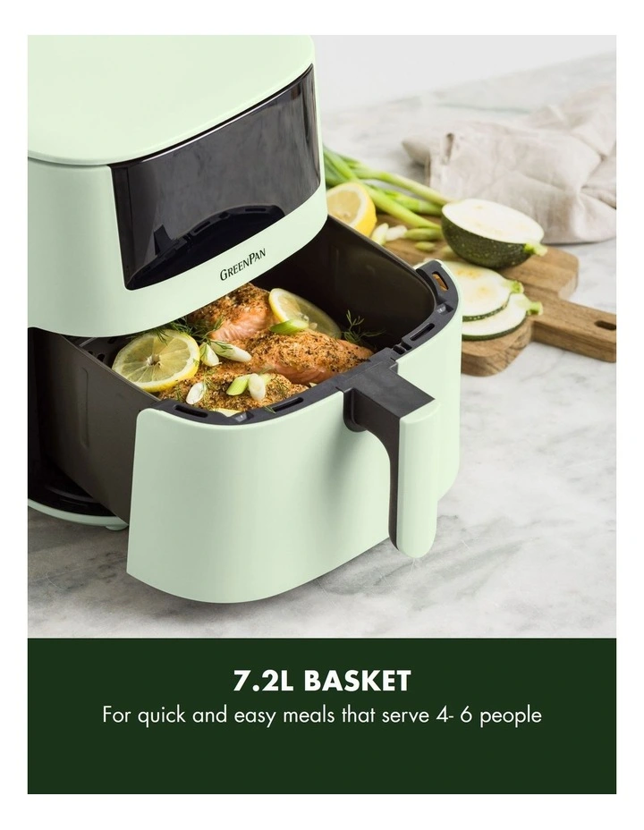 Bistro Airfryer 1 Basket 7.2L In Mint Green Pfas-Free Coating image 5