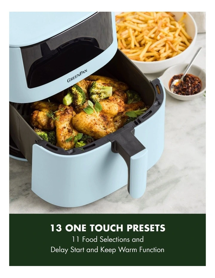 Bistro Airfryer 1 Basket 7.2L In Light Blue Pfas-Free Coating image 4