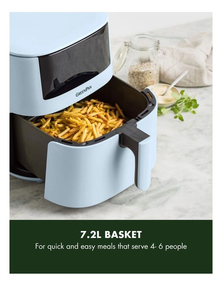 Bistro Airfryer 1 Basket 7.2L In Light Blue Pfas-Free Coating image 5